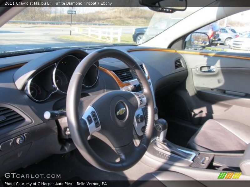White Diamond Tricoat / Ebony 2011 Chevrolet Malibu LT