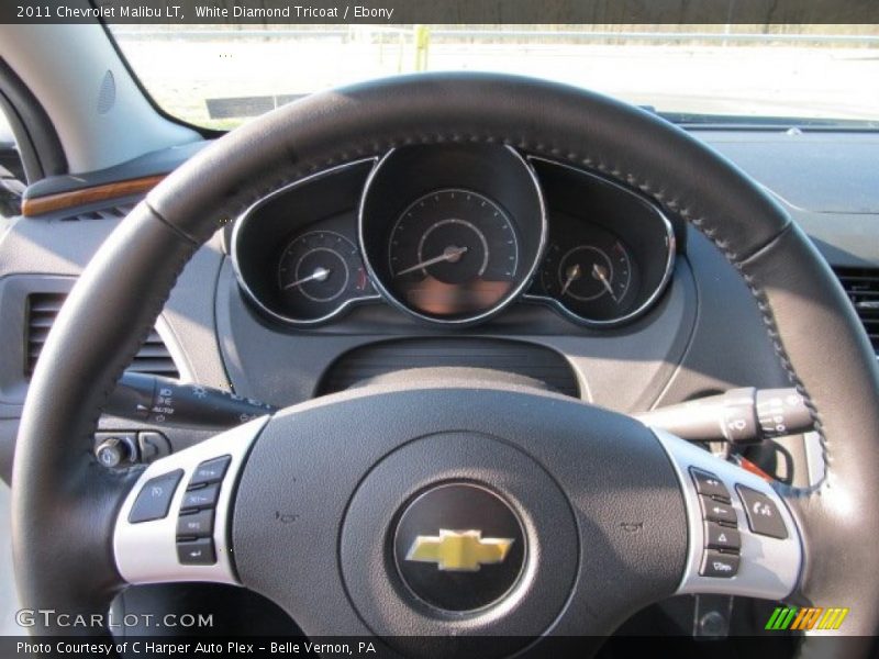 White Diamond Tricoat / Ebony 2011 Chevrolet Malibu LT