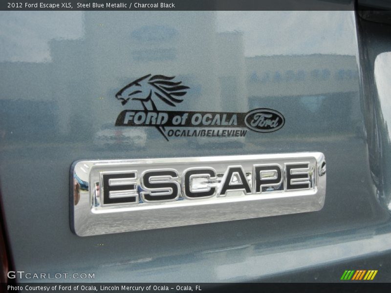 Steel Blue Metallic / Charcoal Black 2012 Ford Escape XLS