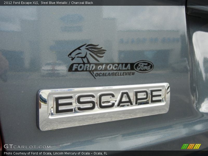 Steel Blue Metallic / Charcoal Black 2012 Ford Escape XLS