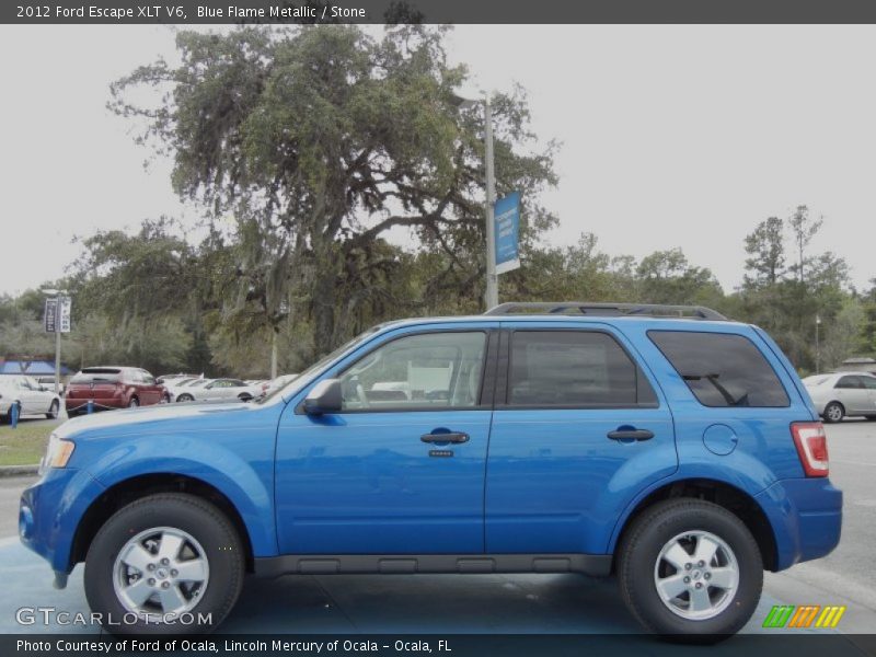 Blue Flame Metallic / Stone 2012 Ford Escape XLT V6