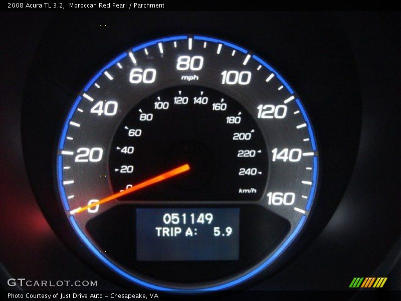 Moroccan Red Pearl / Parchment 2008 Acura TL 3.2