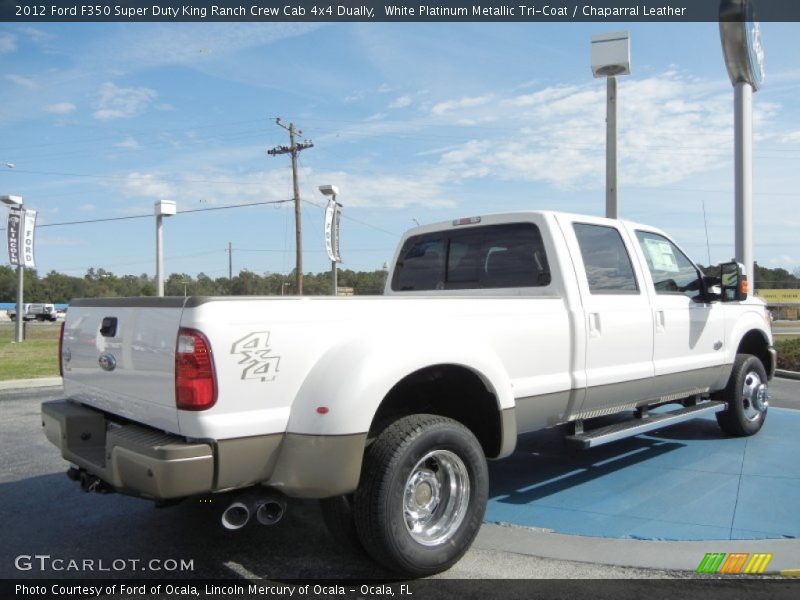  2012 F350 Super Duty King Ranch Crew Cab 4x4 Dually White Platinum Metallic Tri-Coat