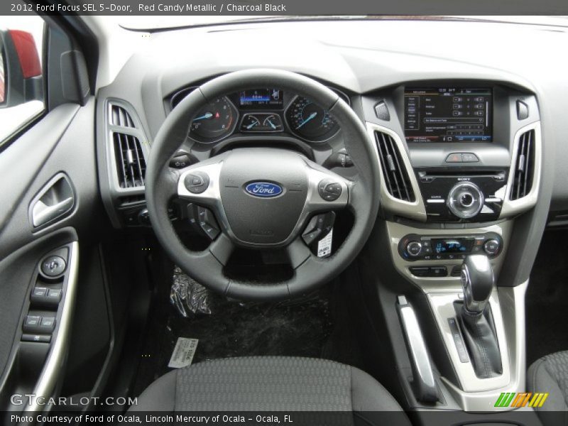 Red Candy Metallic / Charcoal Black 2012 Ford Focus SEL 5-Door