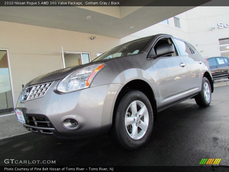 Gotham Gray / Black 2010 Nissan Rogue S AWD 360 Value Package