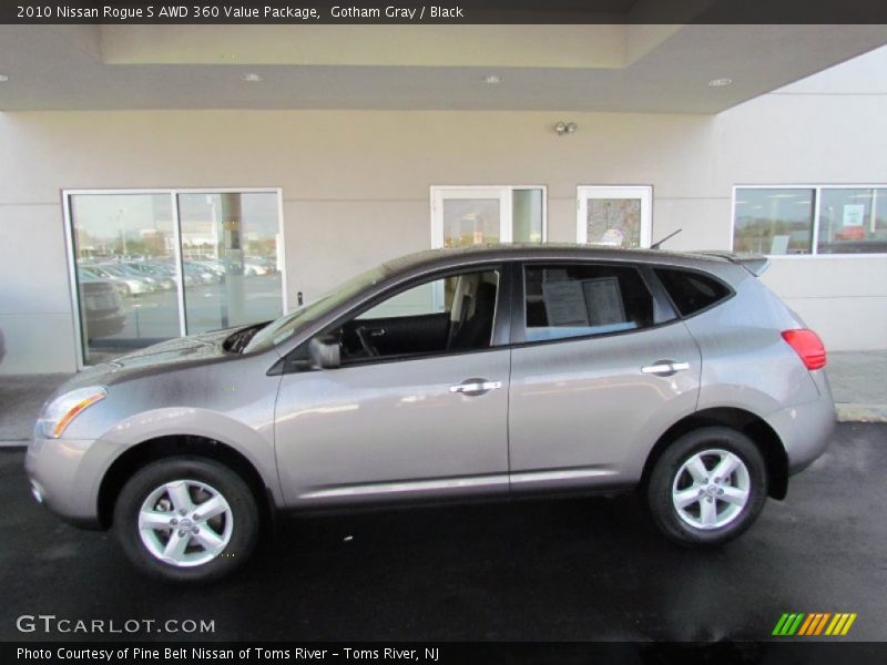 Gotham Gray / Black 2010 Nissan Rogue S AWD 360 Value Package