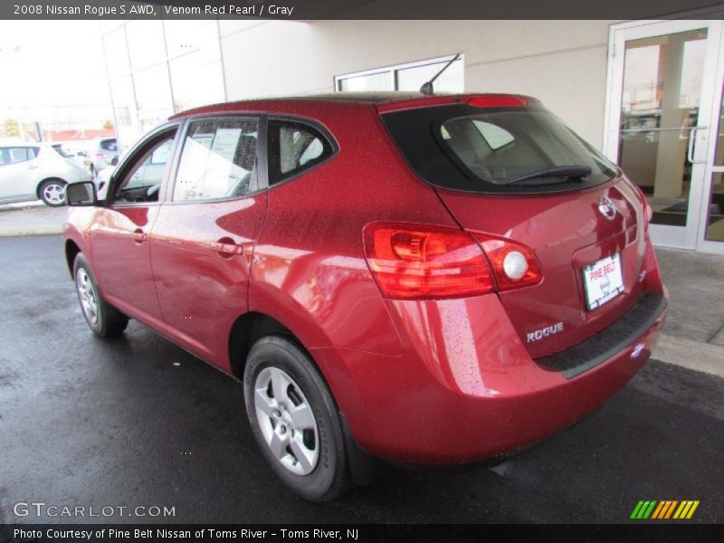 Venom Red Pearl / Gray 2008 Nissan Rogue S AWD