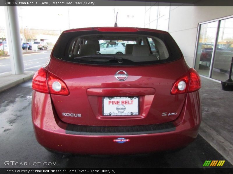 Venom Red Pearl / Gray 2008 Nissan Rogue S AWD