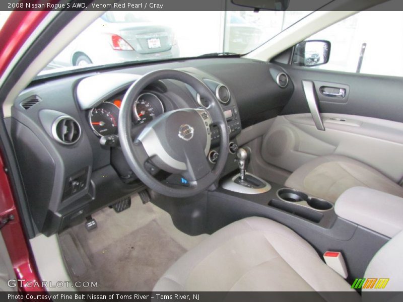 Venom Red Pearl / Gray 2008 Nissan Rogue S AWD