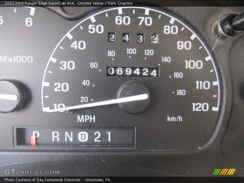 Chrome Yellow / Dark Graphite 2001 Ford Ranger Edge SuperCab 4x4