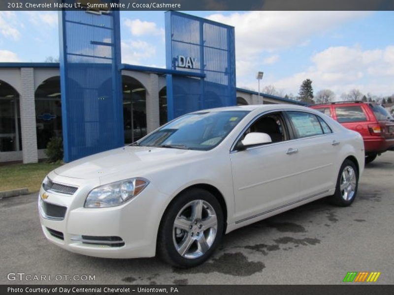 Summit White / Cocoa/Cashmere 2012 Chevrolet Malibu LT