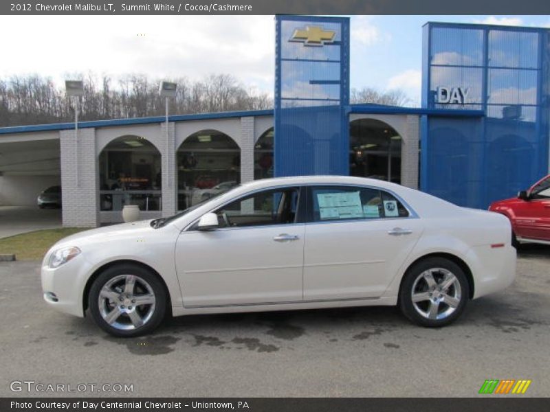 Summit White / Cocoa/Cashmere 2012 Chevrolet Malibu LT