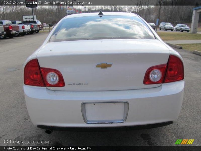 Summit White / Cocoa/Cashmere 2012 Chevrolet Malibu LT