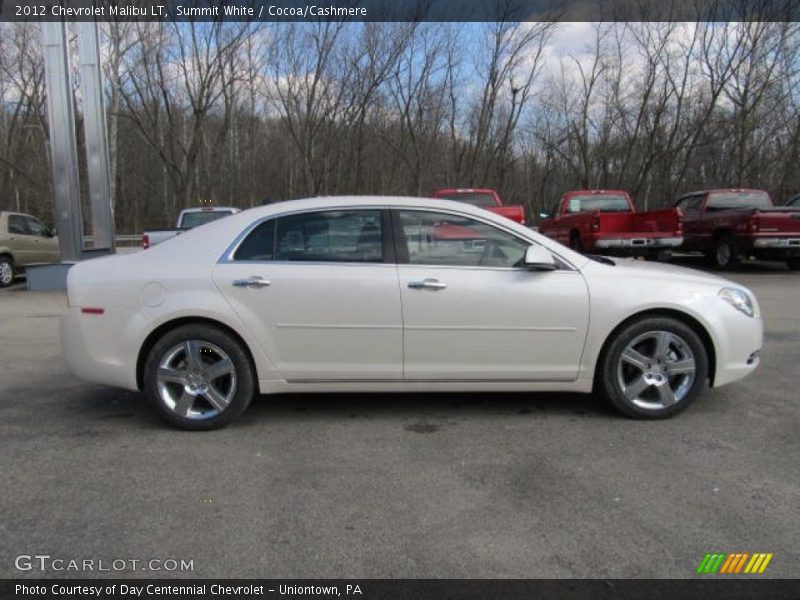 Summit White / Cocoa/Cashmere 2012 Chevrolet Malibu LT