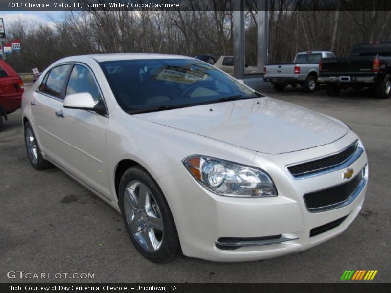 Summit White / Cocoa/Cashmere 2012 Chevrolet Malibu LT