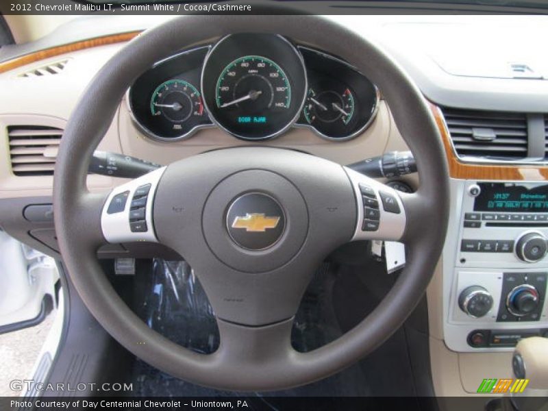 Summit White / Cocoa/Cashmere 2012 Chevrolet Malibu LT
