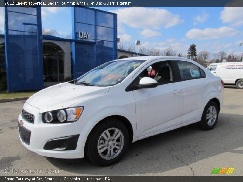 Summit White / Jet Black/Dark Titanium 2012 Chevrolet Sonic LS Sedan