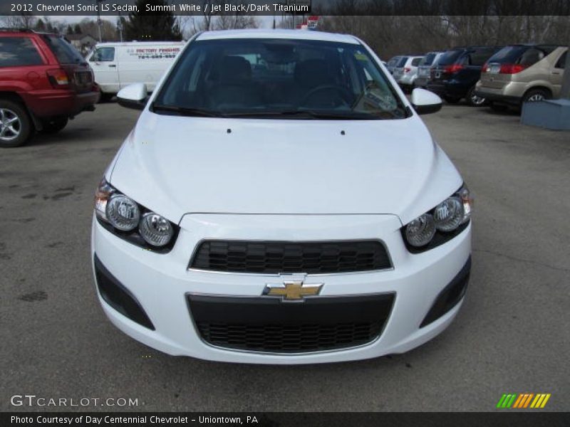 Summit White / Jet Black/Dark Titanium 2012 Chevrolet Sonic LS Sedan