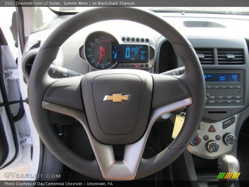 Summit White / Jet Black/Dark Titanium 2012 Chevrolet Sonic LS Sedan