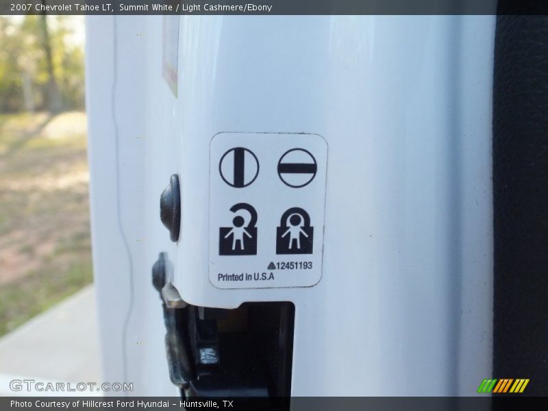 Summit White / Light Cashmere/Ebony 2007 Chevrolet Tahoe LT