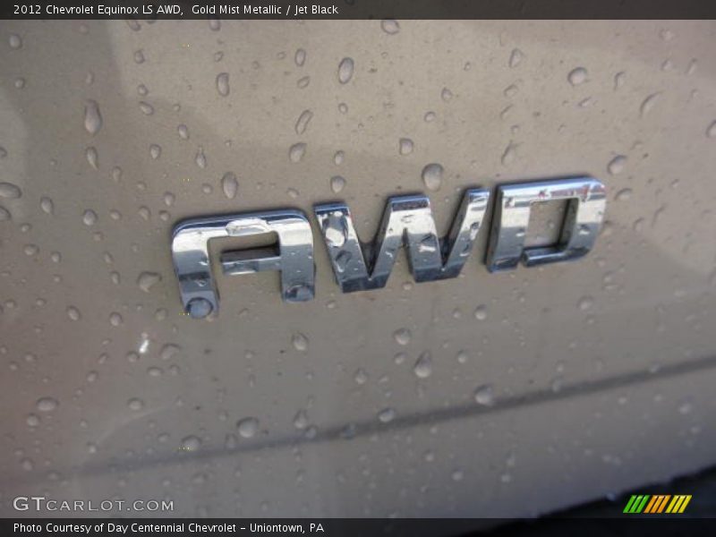 Gold Mist Metallic / Jet Black 2012 Chevrolet Equinox LS AWD