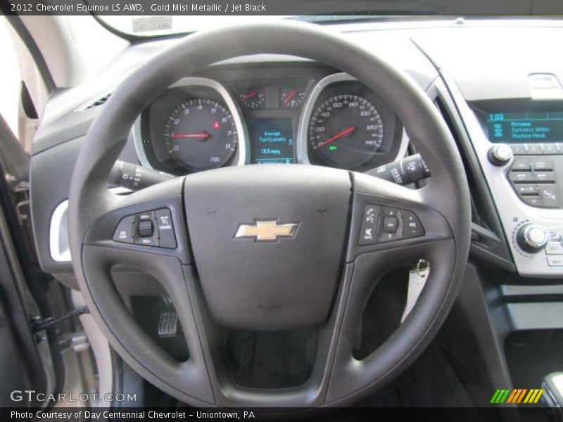 Gold Mist Metallic / Jet Black 2012 Chevrolet Equinox LS AWD