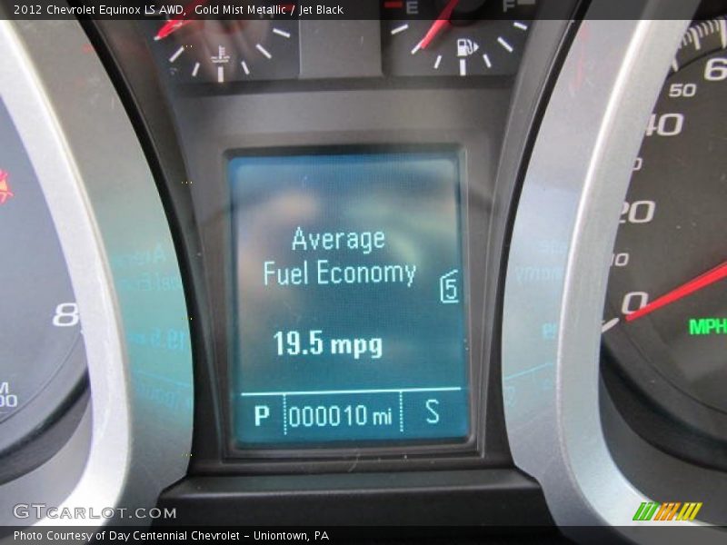 Gold Mist Metallic / Jet Black 2012 Chevrolet Equinox LS AWD