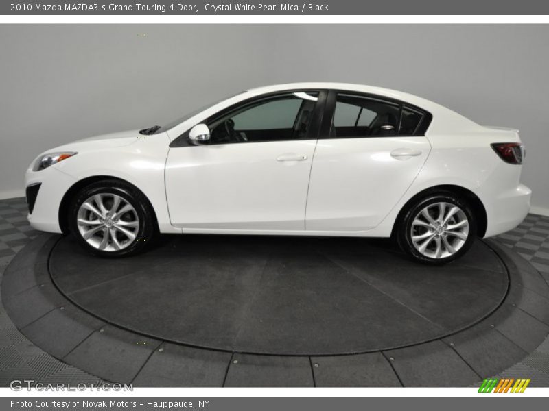 Crystal White Pearl Mica / Black 2010 Mazda MAZDA3 s Grand Touring 4 Door