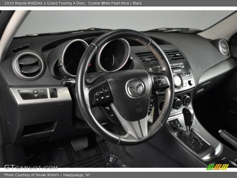 Crystal White Pearl Mica / Black 2010 Mazda MAZDA3 s Grand Touring 4 Door