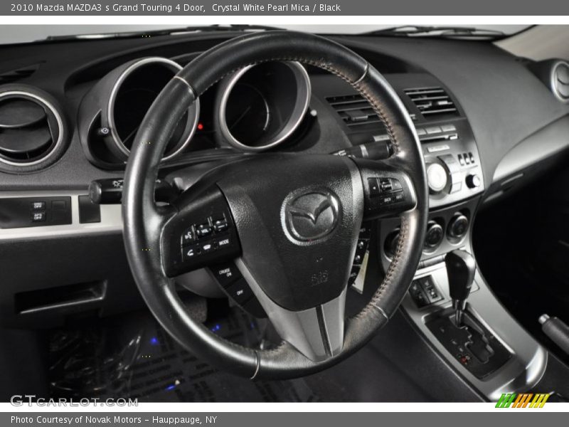 Crystal White Pearl Mica / Black 2010 Mazda MAZDA3 s Grand Touring 4 Door