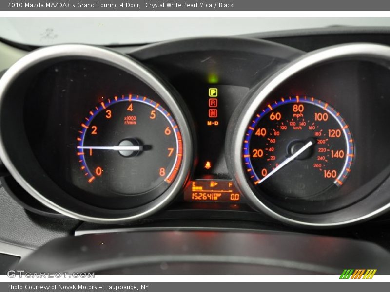 Crystal White Pearl Mica / Black 2010 Mazda MAZDA3 s Grand Touring 4 Door