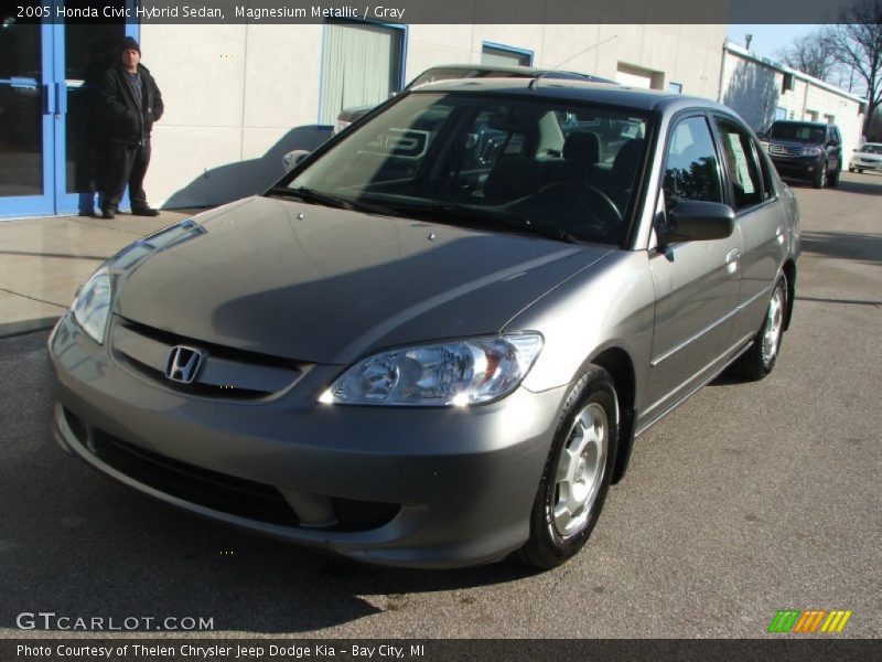Magnesium Metallic / Gray 2005 Honda Civic Hybrid Sedan