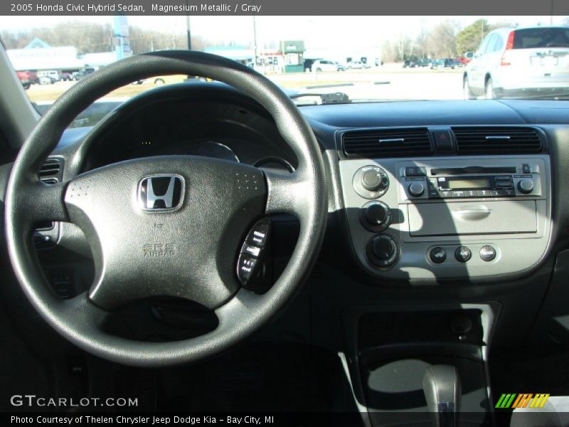 Magnesium Metallic / Gray 2005 Honda Civic Hybrid Sedan