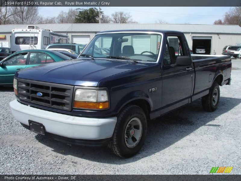 Royal Blue Metallic / Grey 1994 Ford F150 XL Regular Cab