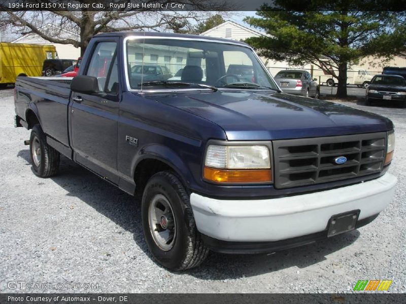 Royal Blue Metallic / Grey 1994 Ford F150 XL Regular Cab