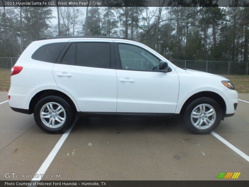 Frost White Pearl / Gray 2011 Hyundai Santa Fe GLS