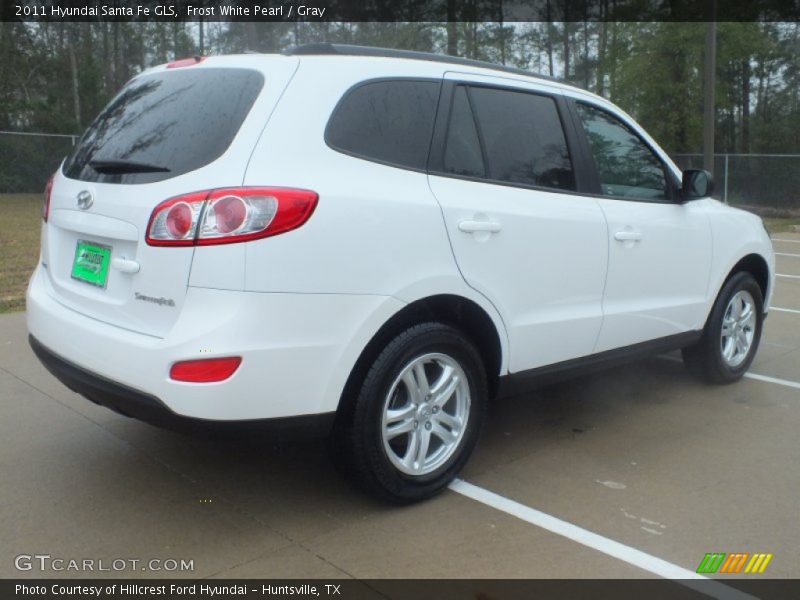 Frost White Pearl / Gray 2011 Hyundai Santa Fe GLS