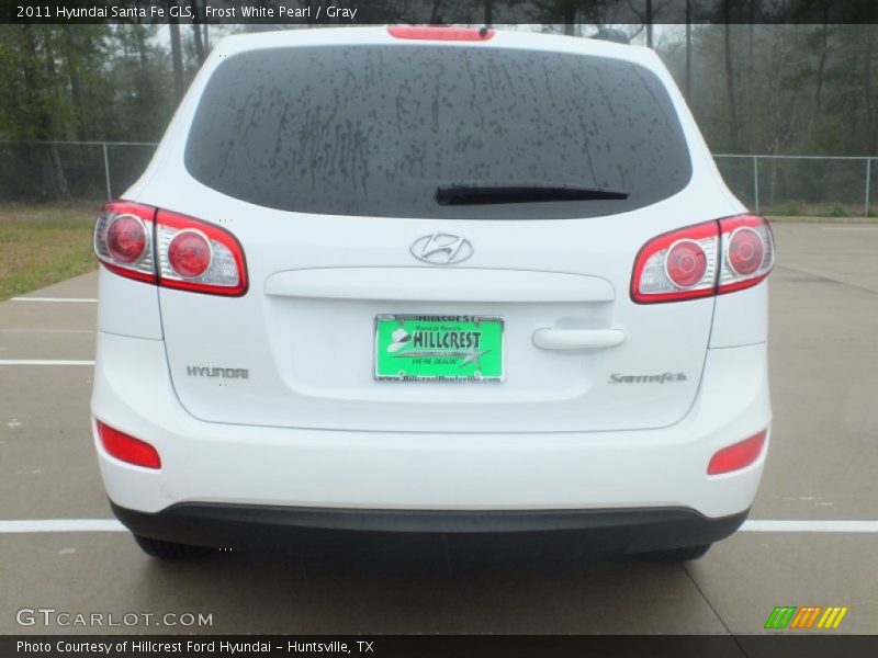 Frost White Pearl / Gray 2011 Hyundai Santa Fe GLS