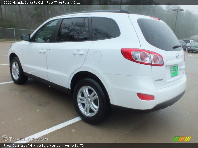 Frost White Pearl / Gray 2011 Hyundai Santa Fe GLS
