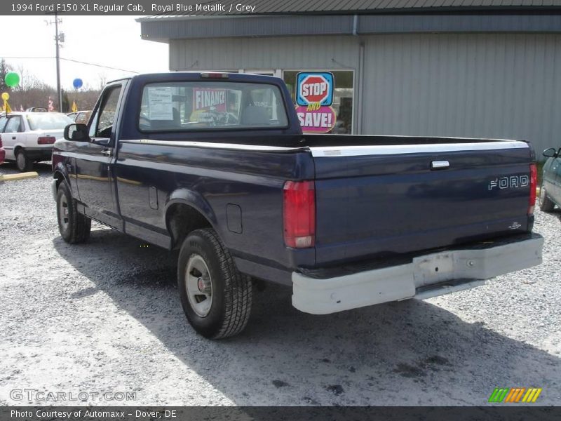 Royal Blue Metallic / Grey 1994 Ford F150 XL Regular Cab