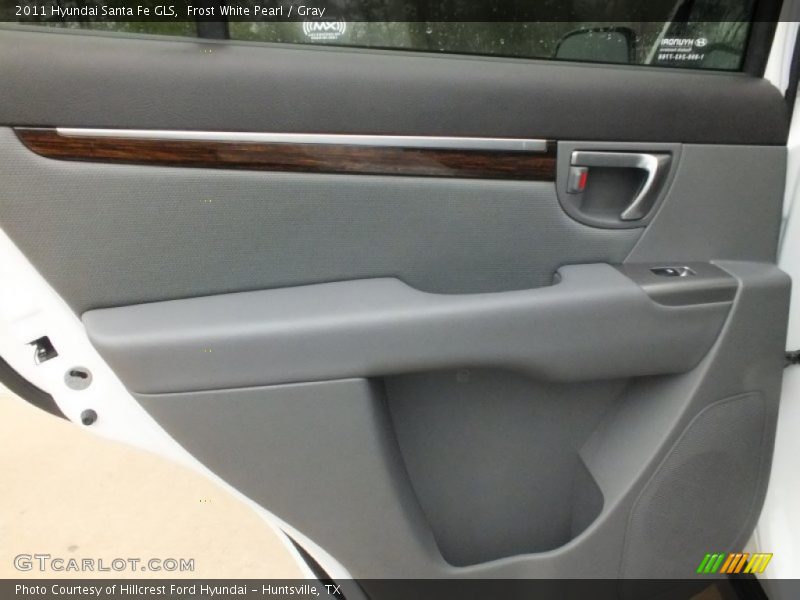 Frost White Pearl / Gray 2011 Hyundai Santa Fe GLS