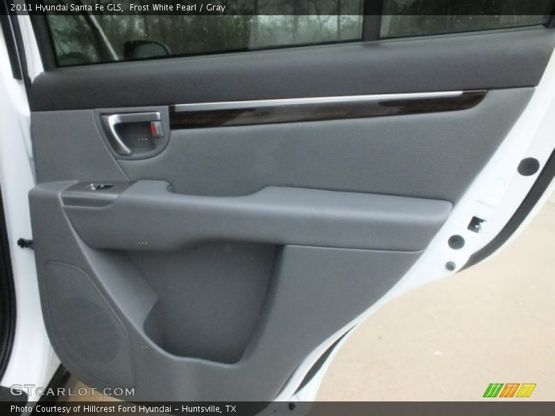 Frost White Pearl / Gray 2011 Hyundai Santa Fe GLS