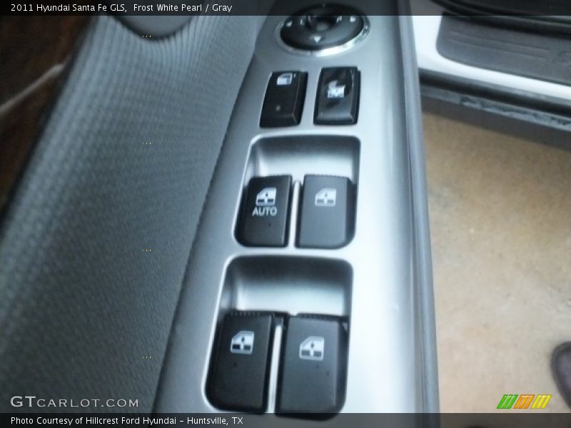 Frost White Pearl / Gray 2011 Hyundai Santa Fe GLS