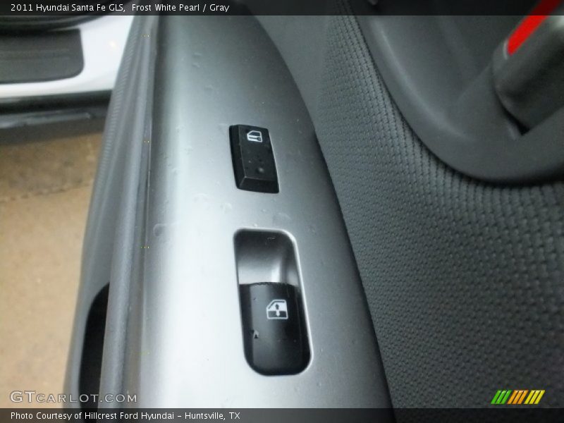 Frost White Pearl / Gray 2011 Hyundai Santa Fe GLS