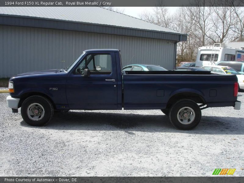 Royal Blue Metallic / Grey 1994 Ford F150 XL Regular Cab