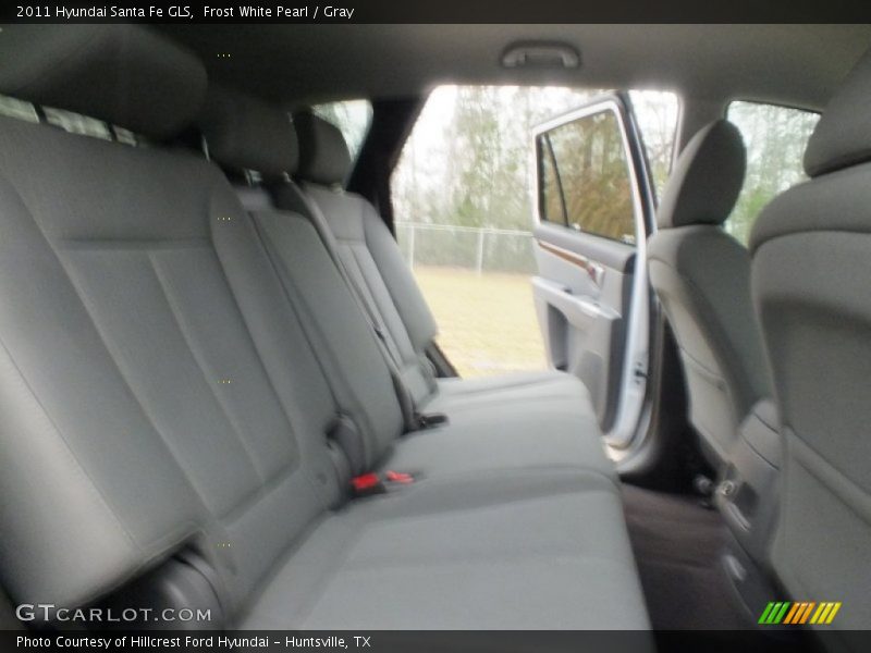Frost White Pearl / Gray 2011 Hyundai Santa Fe GLS