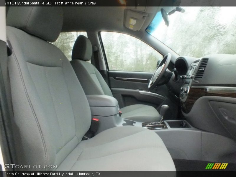 Frost White Pearl / Gray 2011 Hyundai Santa Fe GLS