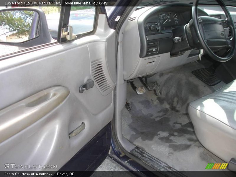 Royal Blue Metallic / Grey 1994 Ford F150 XL Regular Cab
