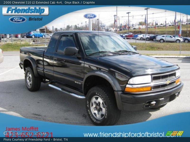 Onyx Black / Graphite 2000 Chevrolet S10 LS Extended Cab 4x4