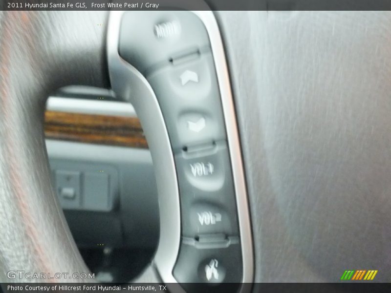 Frost White Pearl / Gray 2011 Hyundai Santa Fe GLS